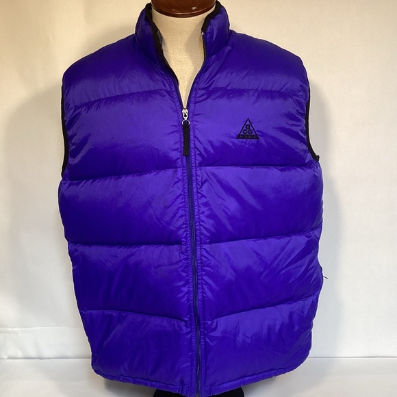 Men’s Nike ACG Down Puffer Vest size XL Blue Black Nike All Conditions Gear